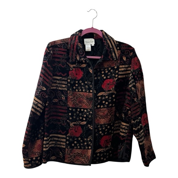 Coldwater Creek Black patchwork jacket - Picture 3 of 7